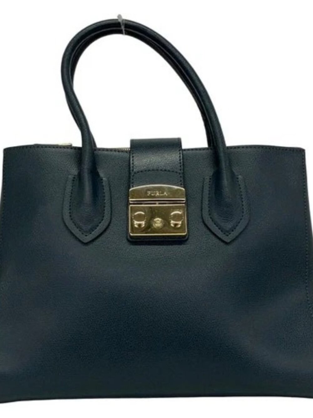 FURLA Metropolis Dark Gray Leather Handbag